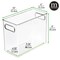 mDesign Plastic Craft Room Storage Box with Handles + 24 Labels - Clear